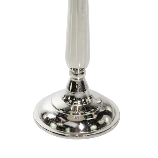 25" Silver Traditional Terrazzo Accent Table